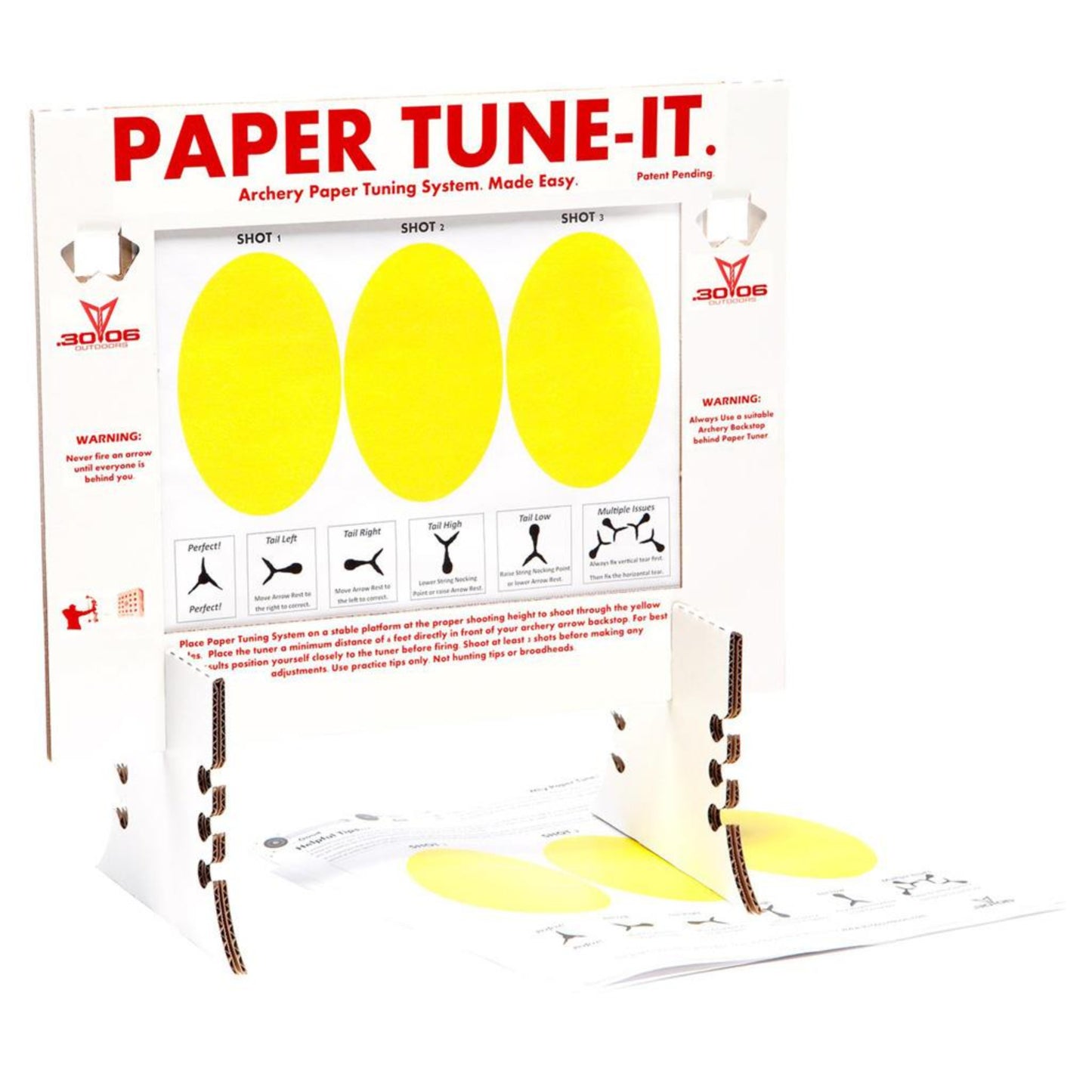 30-06 Paper Tune-It archery paper tuning system with tuning station and how-to tuning sheets