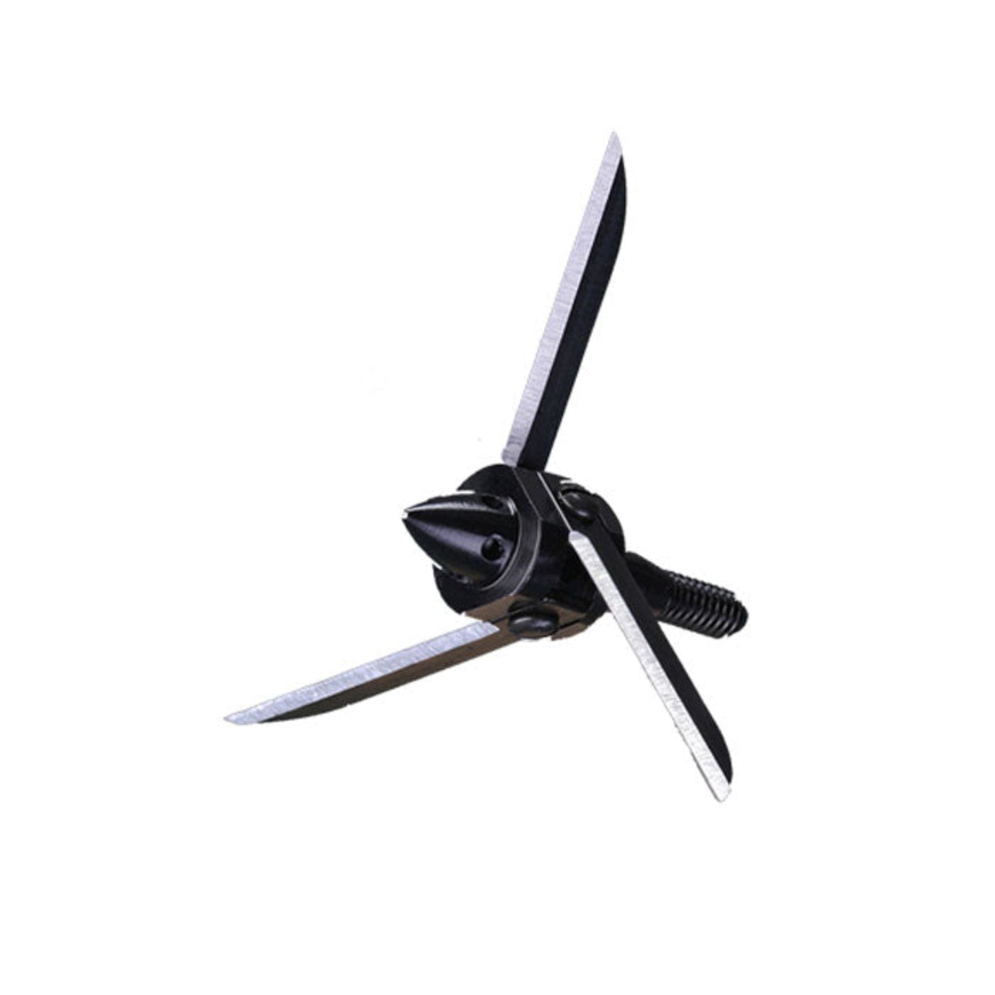 Magnus Bullhead D.O.C. fixed 3-blade turkey broadhead in 100 and 125 grain, with 2¾ and 3¾ inch cutting diameters, made in USA