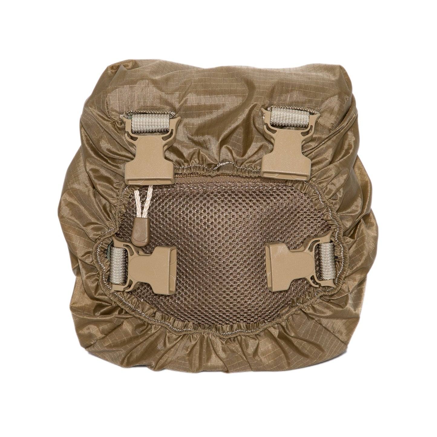 Alaska Guide Creations Bino Shield back view showing attachment system for secure fit on AGC bino packs