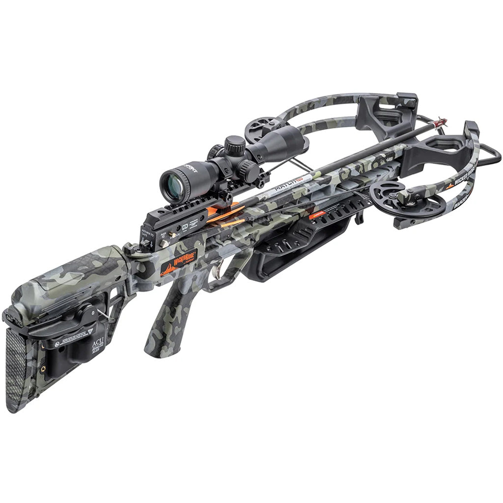 Wicked Ridge Invader M1 De-Cock Crossbow Package ACU50 Sled Pro View 400 Scope Peak Camo