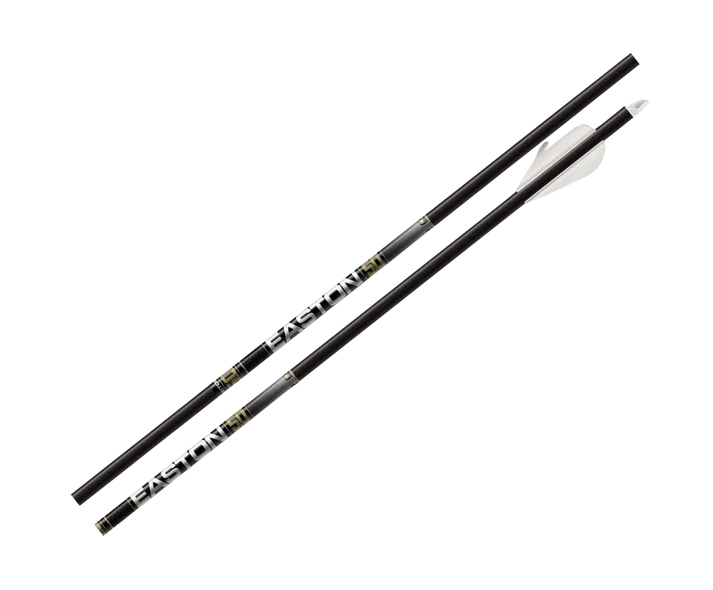 Easton 5.0 pre-fletched carbon arrows, product only on white background