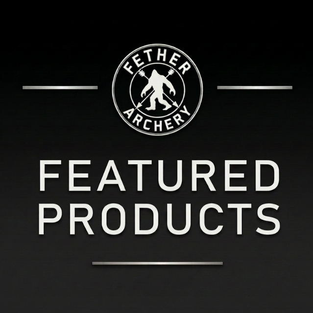 Fether Archery Featured Products collection tile with Bigfoot logo on black background