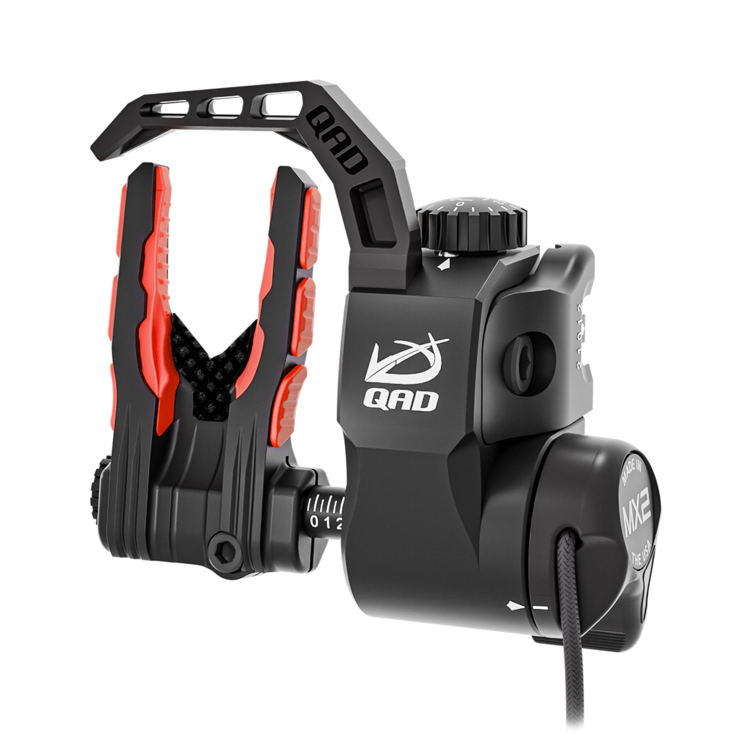 QAD ULTRAREST Integrate MX2 arrow rest with red launcher damper kit