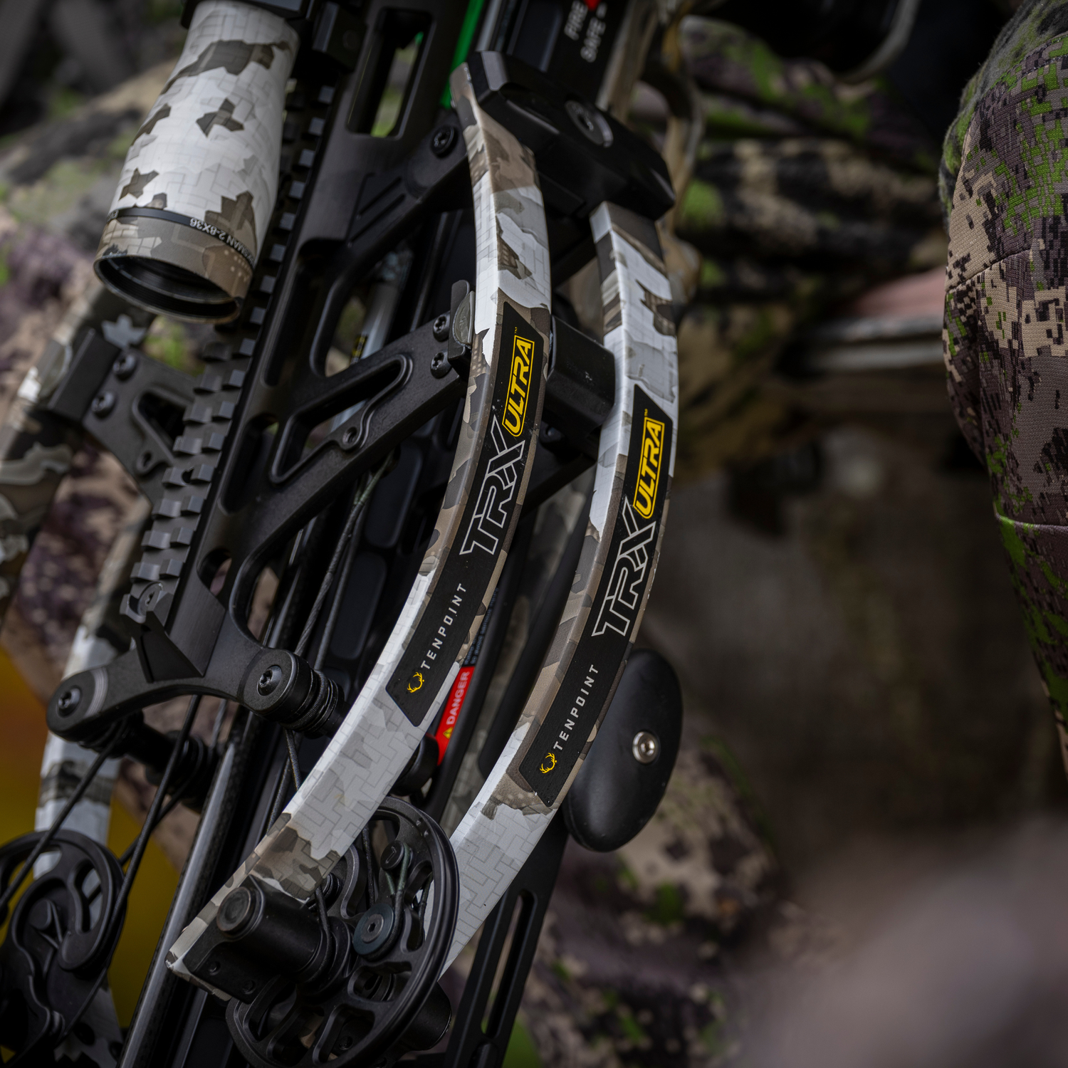 TenPoint TRX Ultra crossbow in a hunting lifestyle setting