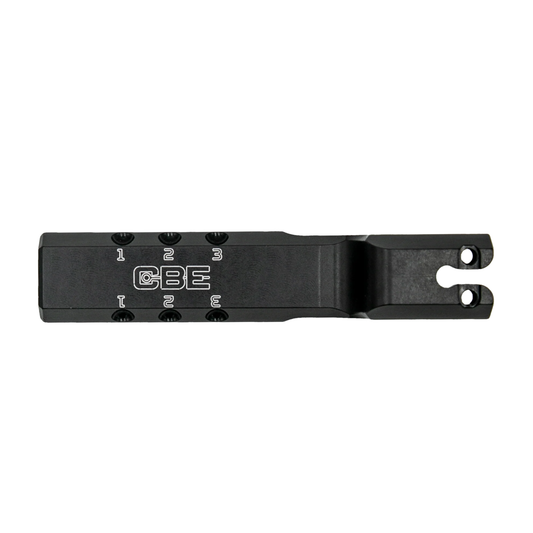 CBE Bridge-Lock Dovetail Kit – machined aluminum sight adapter for Mathews Bridge-Lock mounting system