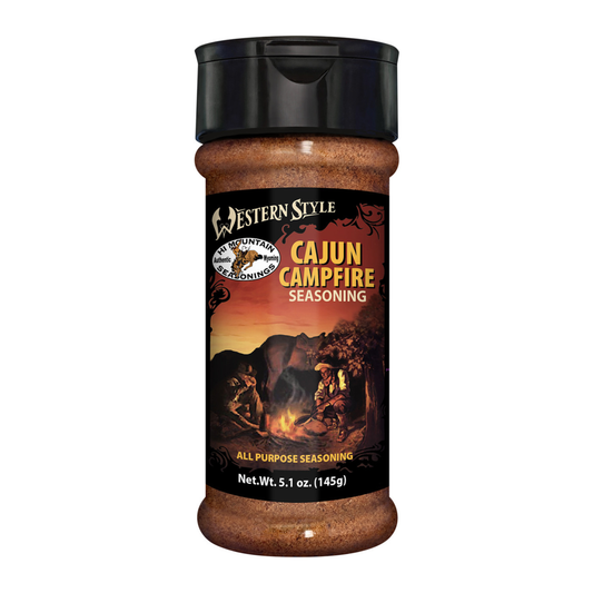 Hi Mountain Seasonings Western Style Cajun Campfire Seasoning shaker – all-purpose blend for wild game, grilling & campfire cooking, 5.1 oz