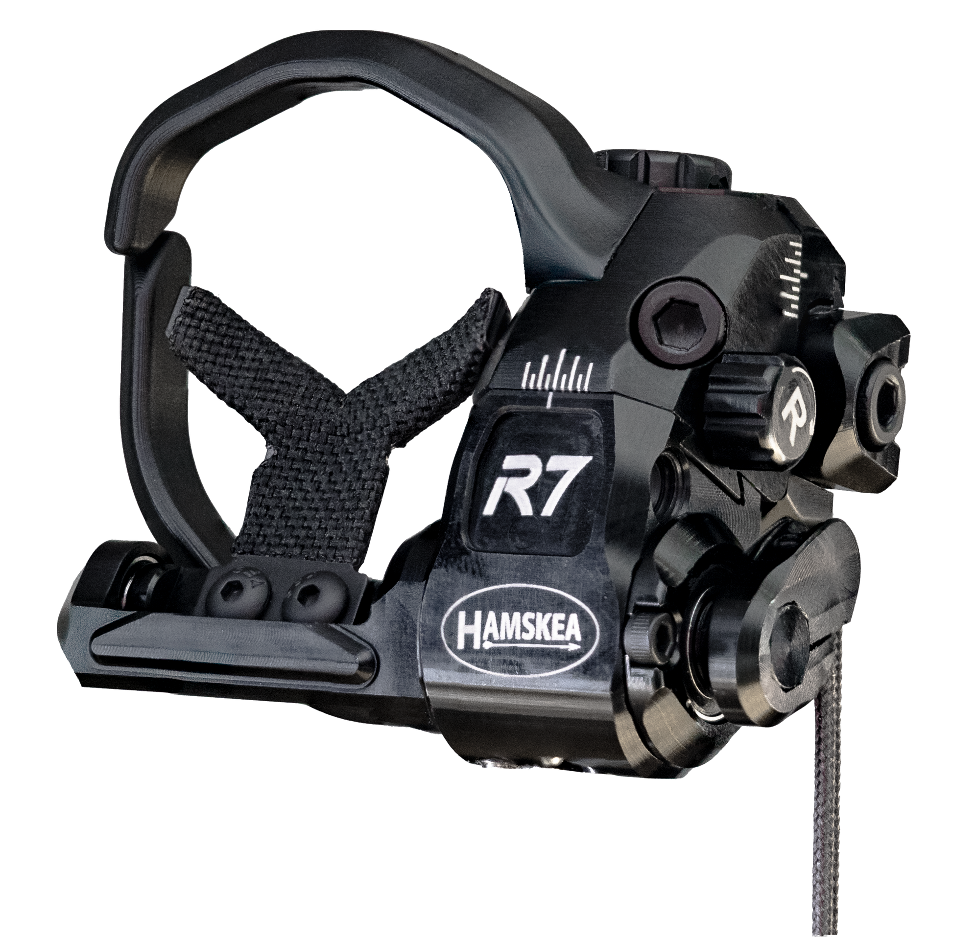 Hamskea R7 arrow rest with Integrate compatible dovetail mount and zero-backlash micro-tune system