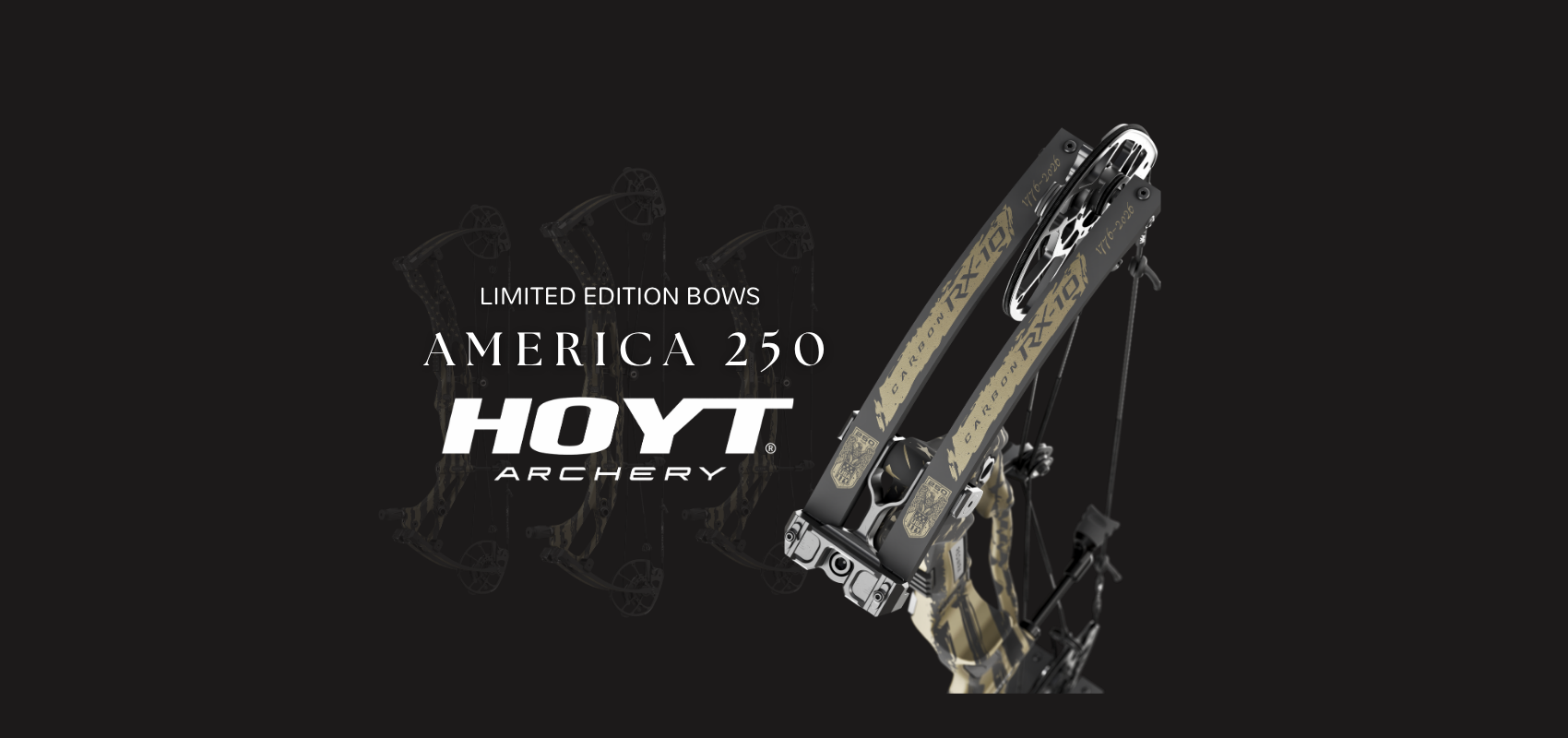 Hoyt Limited Edition America 250 compound bow — shop exclusive Hoyt bows at Fether Archery in Hillsdale, MI