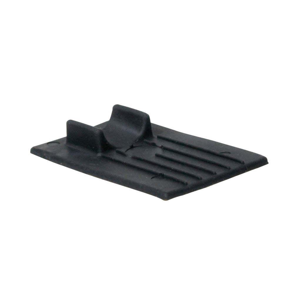 Flexible rubber arrow holder for fall-away arrow rests with adhesive backing