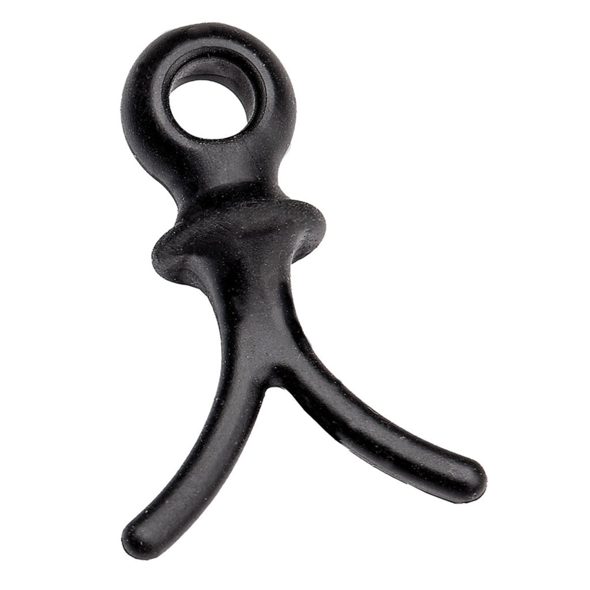 Pine Ridge Archery Wishbone string and cable dampener in black, single unit on white background