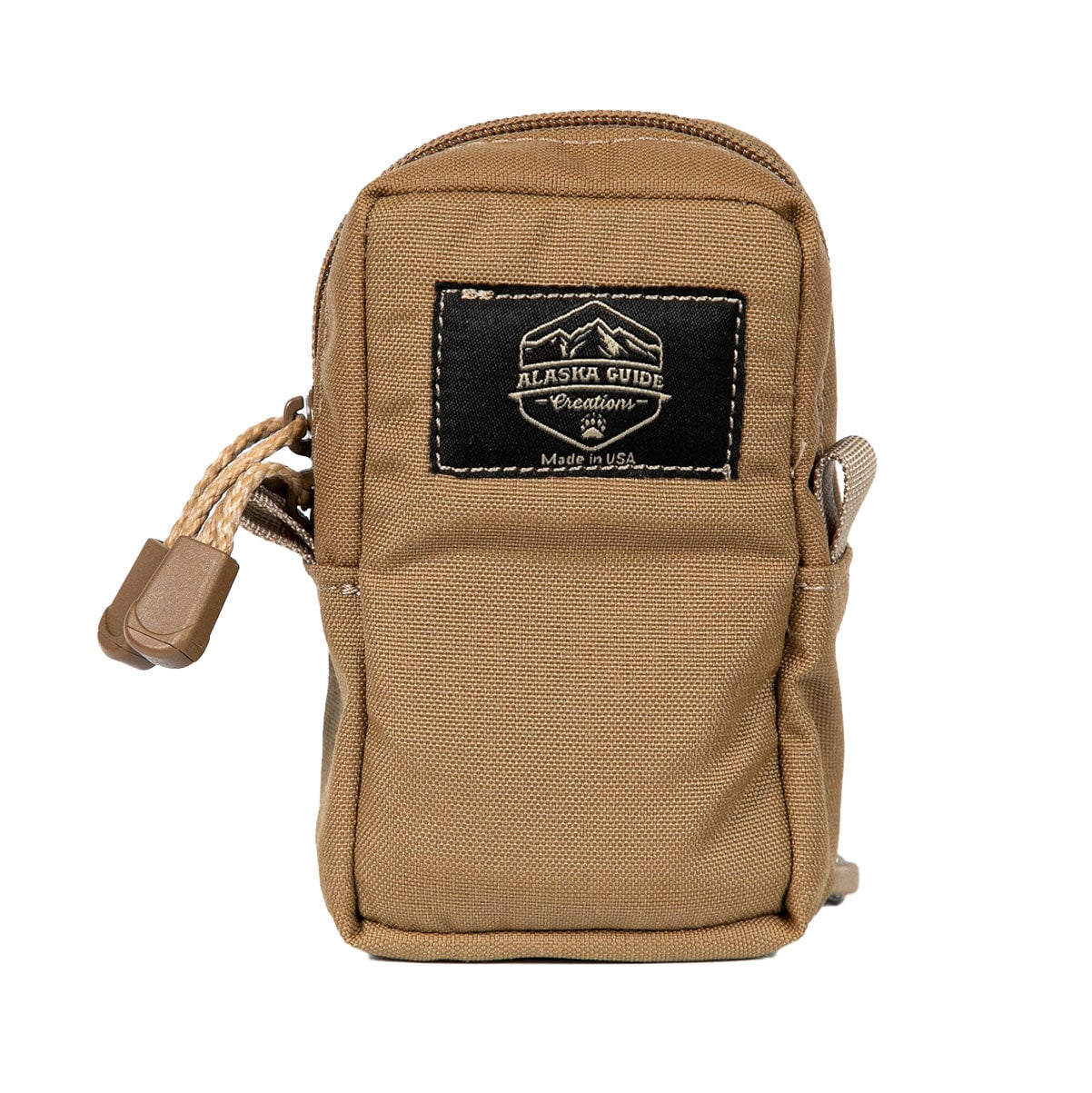 Alaska Guide Creations RAVUS Side Pocket in Coyote Brown, versatile bino harness pocket for knives, calls, and accessories