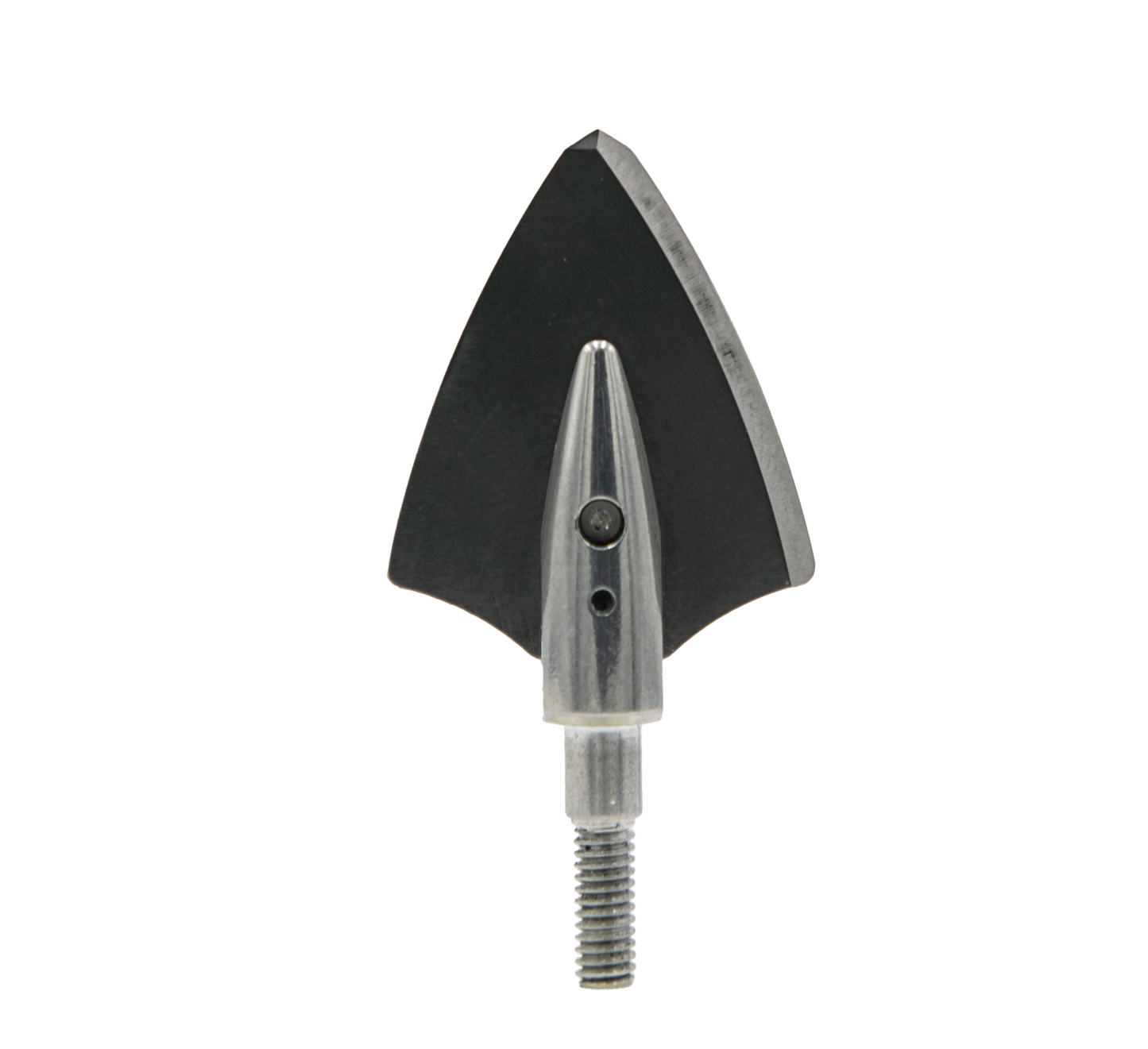 Slick Trick SB single bevel broadhead rear view showing blade alignment and over 2.5-inch total cutting surface