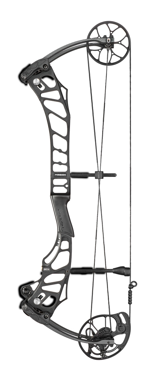 2026 Mission STRYDE 30.5 Compound Bow in Black — profile view