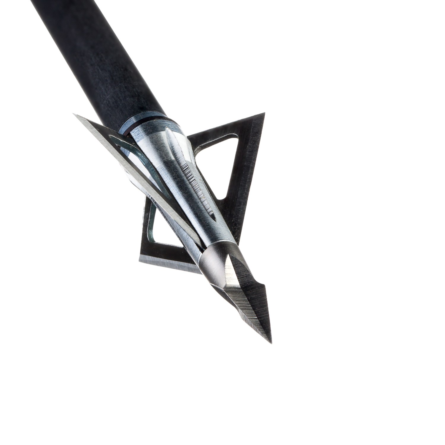 Grim Reaper 3-blade fixed blade broadhead razor-sharp tip close-up for archery hunting